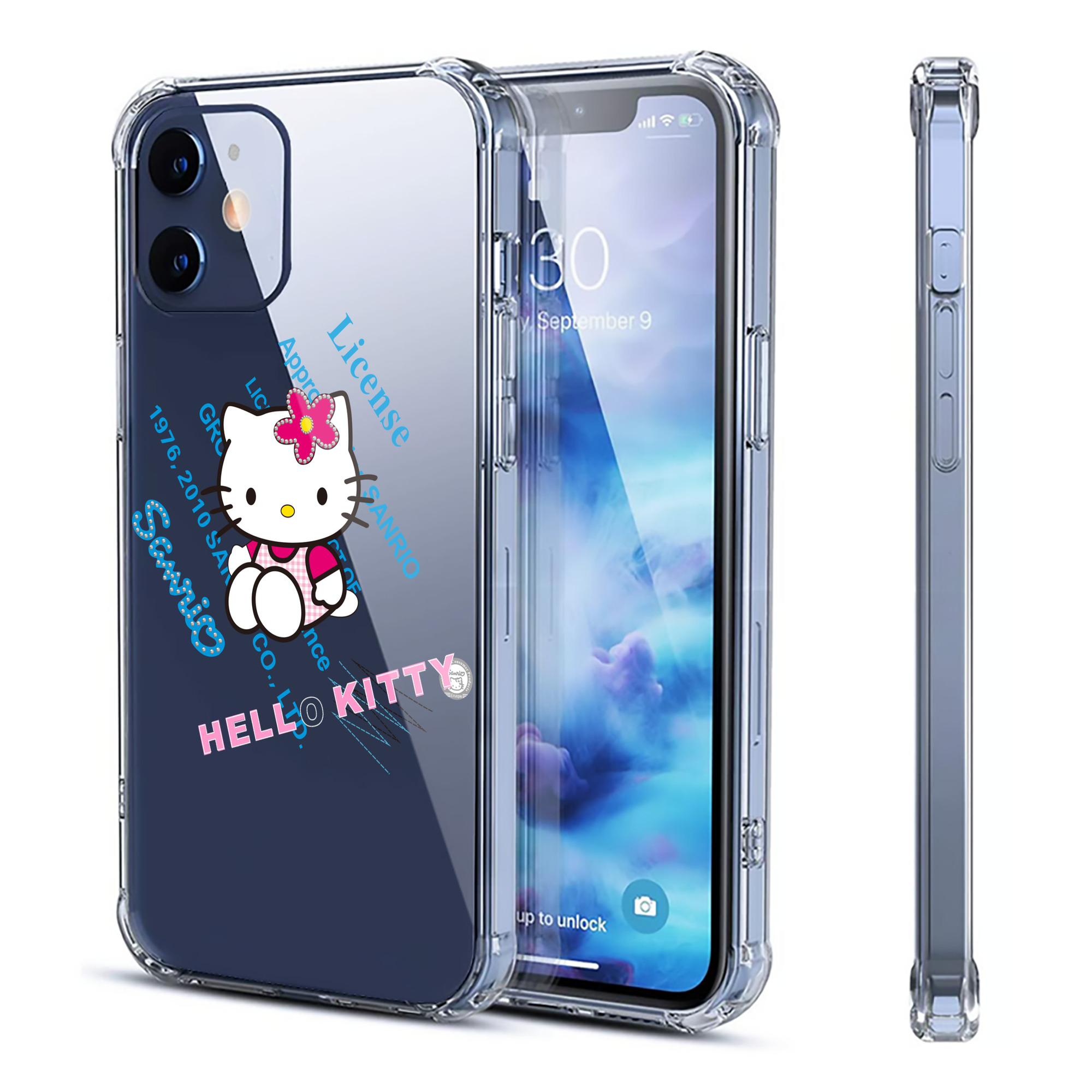 （画像用） Hello Kitty ハローキティ 【iPhone 12シリーズ対応】透明スマホケース（クリアソフトケース）